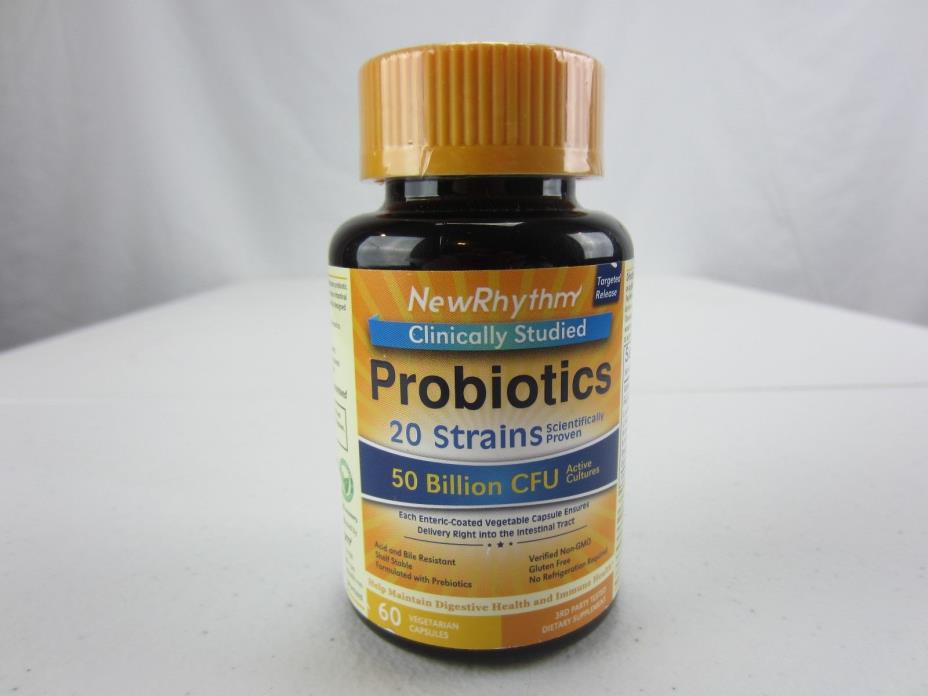 New Rhythm Probiotics - 60 Vegetarian Capsules Exp: 07/2020