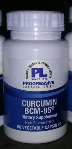 One (1) Progressive Laboratories Curcumin BCM-95 60 Veg Caps Dietary Supplement