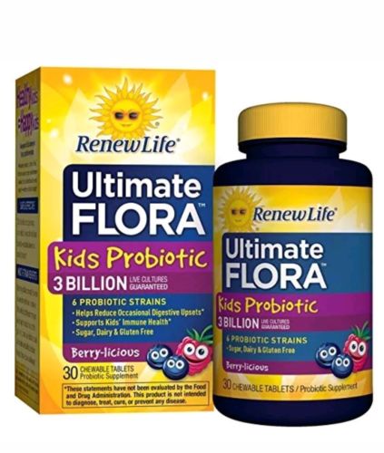 Renew Life Ultimate Flora * Kids Probiotic 3 Billion 30 Chewable Tablets - 08/18