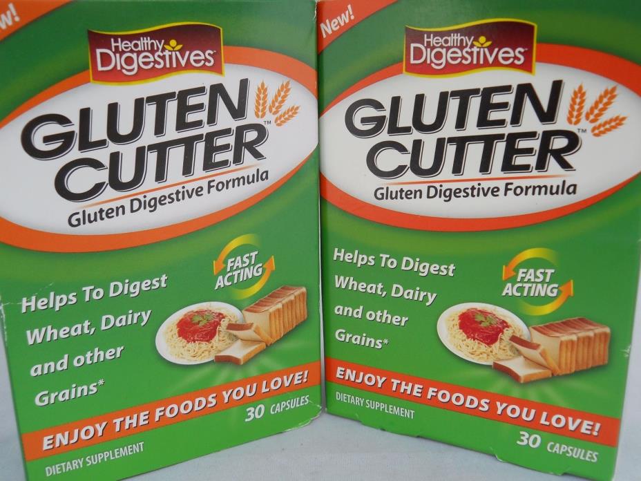 Healthy Digestives Gluten Cutter Capsules 30 Count Each(2pks bundle)