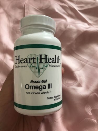 New Authentic Heart Health Omega-3 with vitamin E Market America Fish Oil 60soft