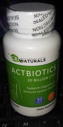 1 Bottle 30 Capsules Actbiotics By CRI Natural Digestive & Immune Support