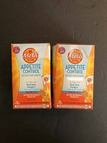Meta Appetite Control Orange Zest, On-the-Go Packets 30 pack 0.2 oz packs 2 Boxs