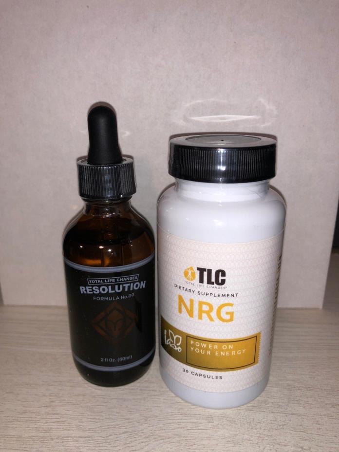 1 Bottle of TLC Resolution Drops and 1 Bottle of NRG both sealed and NEW!!
