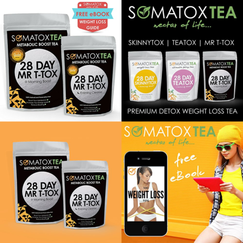 28 DAY MR TEATOX Premium Energy Tea W Ginseng • Weight Loss Slimming GREEN Skinn