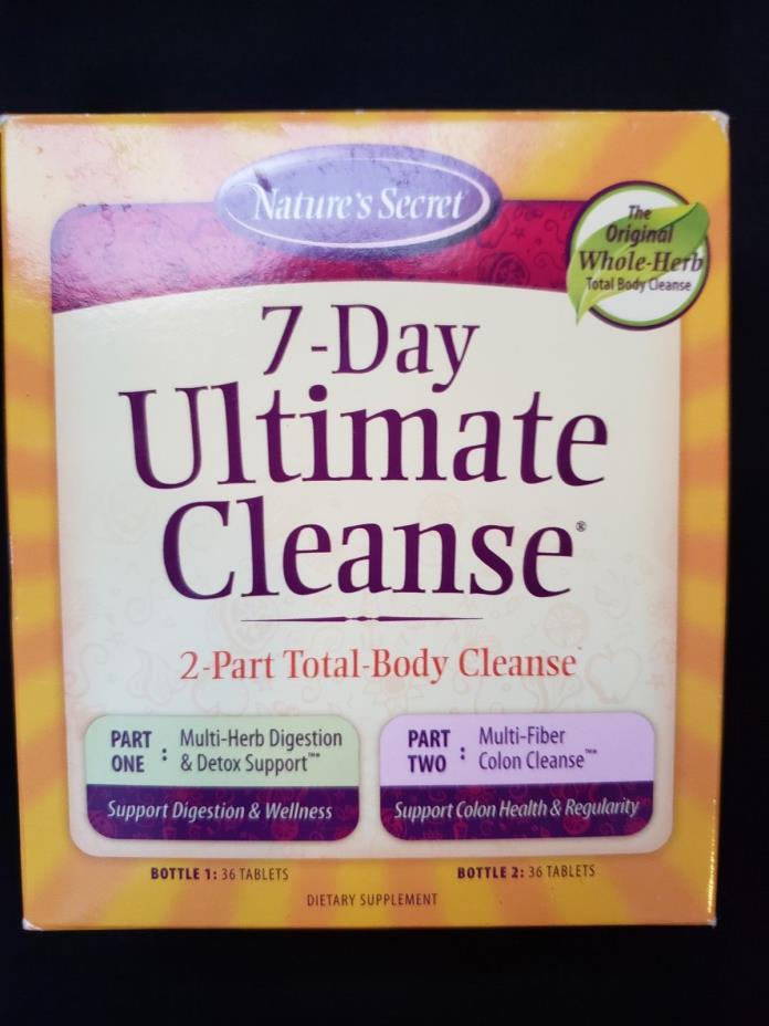 Nature's Secret 7 Day Ultimate Cleanse 2 Part Body Cleanse New