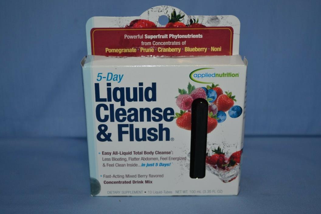 Applied Nutrition 5-Day Liquid Cleanse - Flush, 10 Each, Mixed Berry, Exp. 7/19