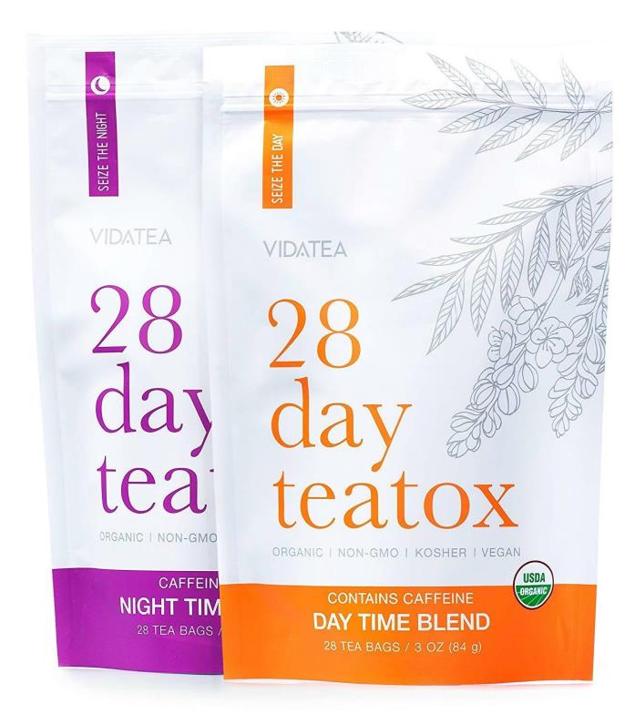 28 Day and Night Detox Tea - Teatox (56 Tea Bags) - Organic Weight Loss Tea
