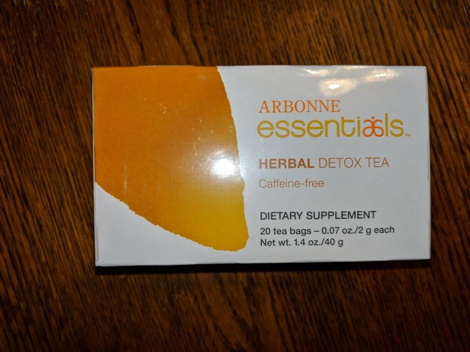 Arbonne Essentials Herbal Detox Tea - 20 Tea Bags Brand New In Box