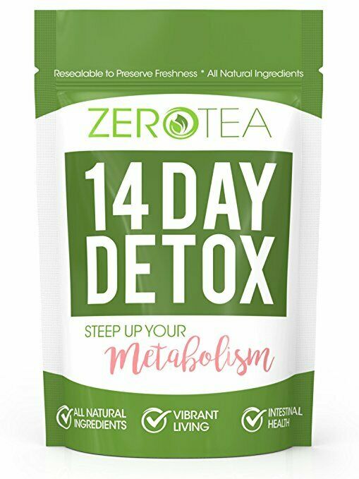 Zero Tea 14 Day Detox Tea, Weight Loss Teatox Herbal for Cleanse