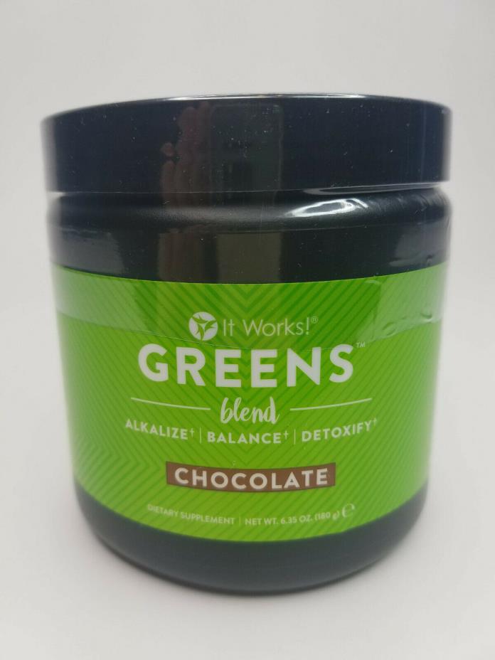 It Works! Greens Blend Chocolate Flavor 6.35 oz. Alkalize - New, Sealed