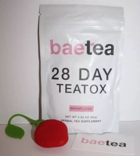 New BAETEA 28 Day Detox Teatox Loose Tea + Infuser Expires 5/18 Weight Loss Tea