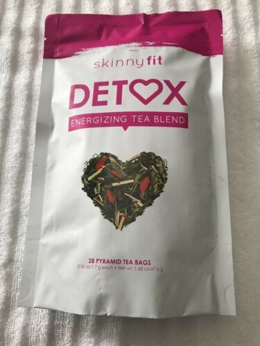 SKINNYFIT Detox Energizing Tea Blend 28 Pyramid Tea Bags..Sealed + SAMPLE!