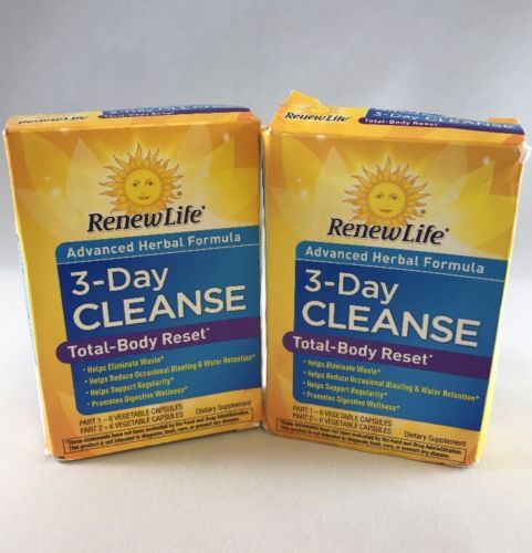 Renew Life 3-Day Cleanse - Total Body Reset Reduces Bloating Exp 1/19+
