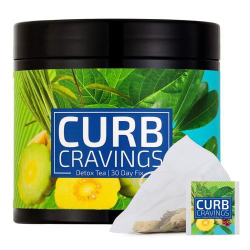 Curb Cravings Detox Tea - 30 Day Weight Loss Teatox with Garcinia Cambogia & For