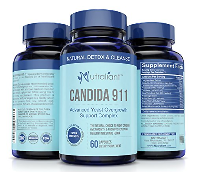 Candida 911 Best Candida Cleanse - Gentle & Effective Detox Complex Enzymes & -