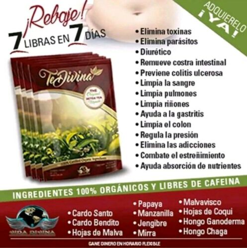 Te Divina The Original Detox Tea Formula 100% Organic 3 Pack **Ship same day **