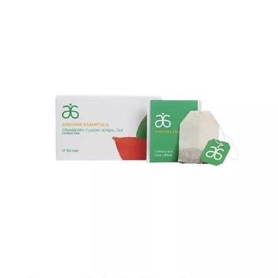 Arbonne Essentials Cranberry Fusion HERBAL 20 Tea Bags New Exp 03/15/2021