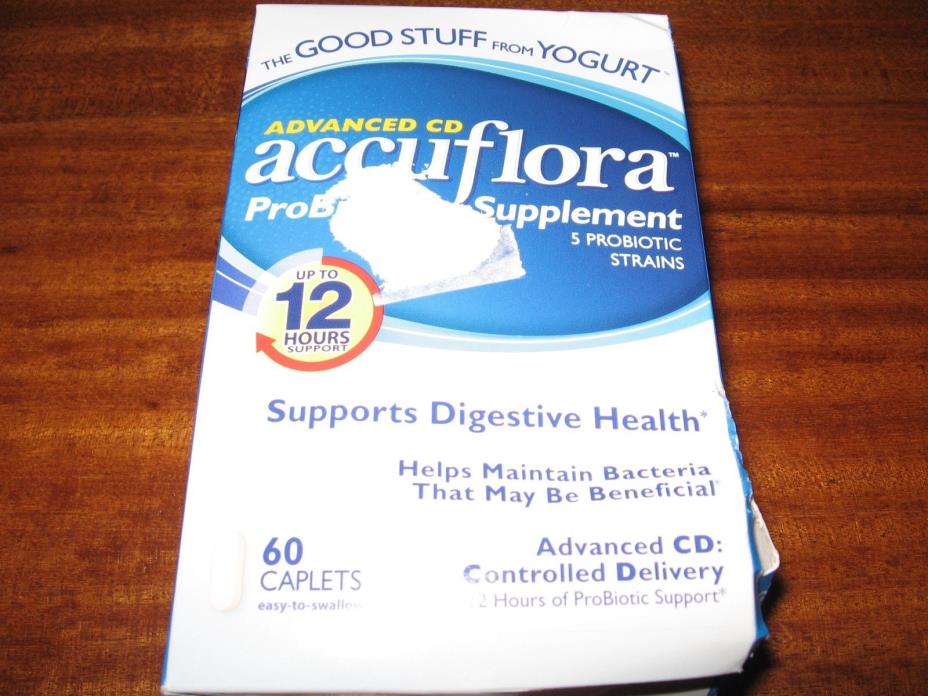 Accuflora Advanced CD Probiotic Supplement caplets, 60 Count Caplets w FREE SHIP