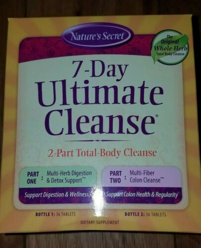 7 Day Ultimate Cleanse, Nature's Secret, 72 tablet Exp 7/19 & 6/19