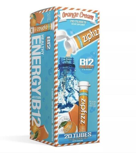 Zipfizz Healthy Energy Drink Mix. Orange Cream 20 Count