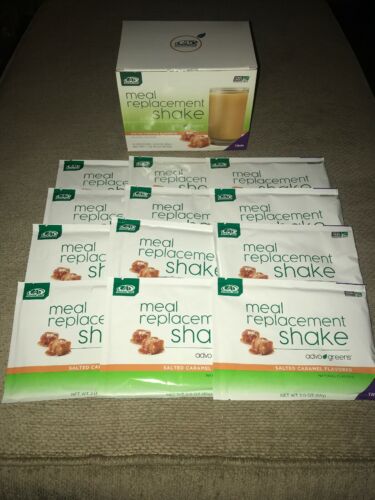AdvoCare Meal Replacement Shakes 12 Pouches - 2oz Salted Caramel AdvoGreens