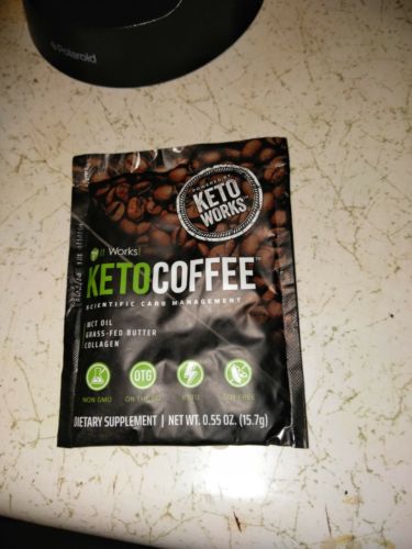 It Works! KetoCoffee Keto Coffee 8 Single Serve Packets - New! Carb Management