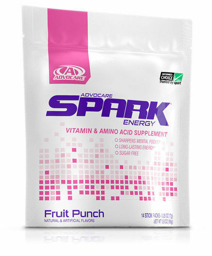 NEW SEALED FRESH Advocare Spark Fruit Punch- 14 Stick Packs 0.25oz