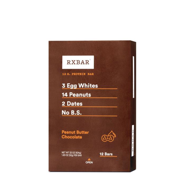RXBAR  Protein Bars  Peanut Butter Chocolate  12 Bars 1.83oz 52g Each Sealed Box