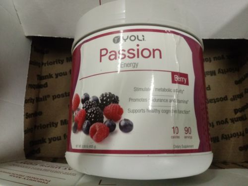 Yoli Passion Energy Drink BERRY flavor with 90 Serving Canister for Max Energy