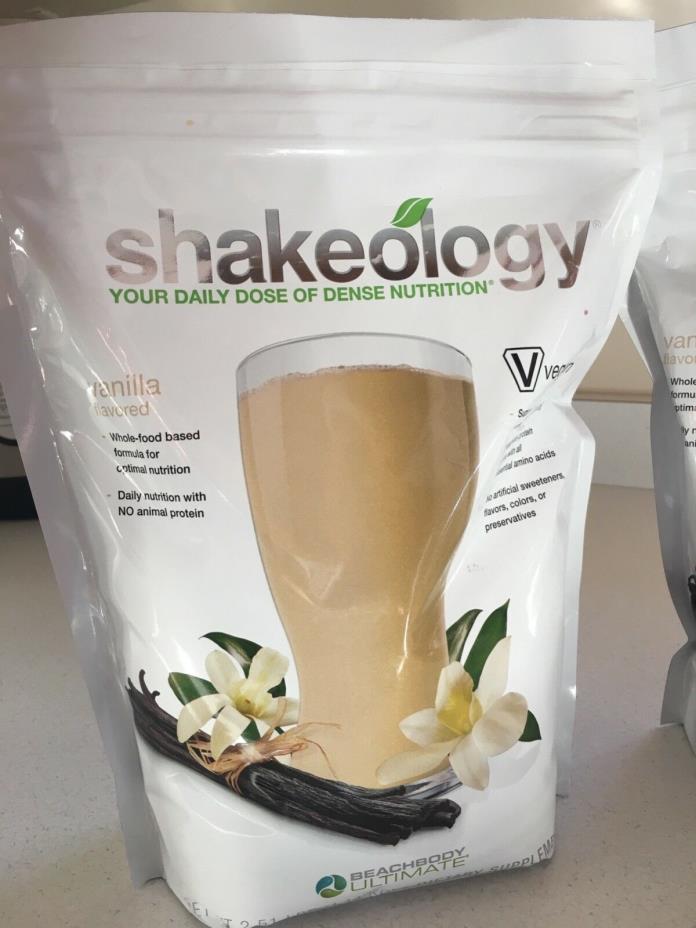 Shakeology Vegan Vanilla 30 Day Bag New Free Ship Expires 04/2019 Great Deal!