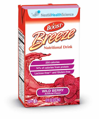 Boost Breeze Nutritional Drink, Wild Berry, 8 Fl. Oz Box, 27 Pack