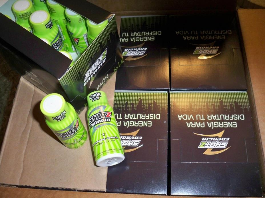 Shotz Energia Limon Flavor / Energy Shot Drink 2 cases and a box of mask filters