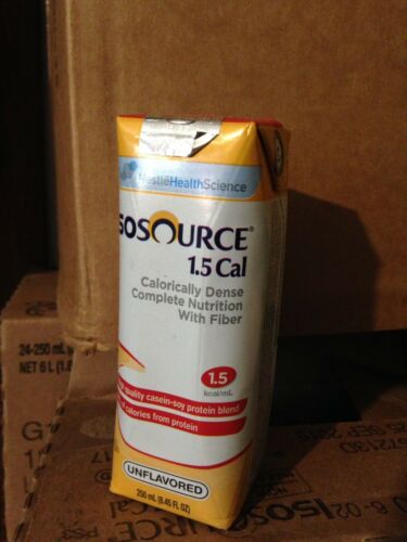 Isosource 1.5 Cal Complete Unflavored Liquid Food Case of 24 BRAND NEW!Exp 09/19