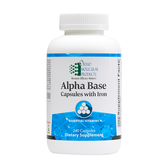 240 count Alpha Base Capsules with Iron Ortho Molecular Products FREE SHIPPING!