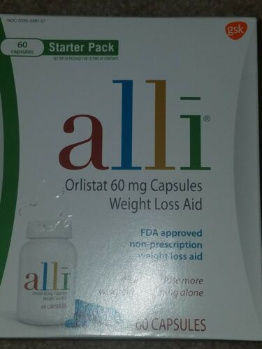 NEW!! Alli 60 Capsules Weight Loss Aid Orlistat 60mg Starter Pack, Exp 11/20