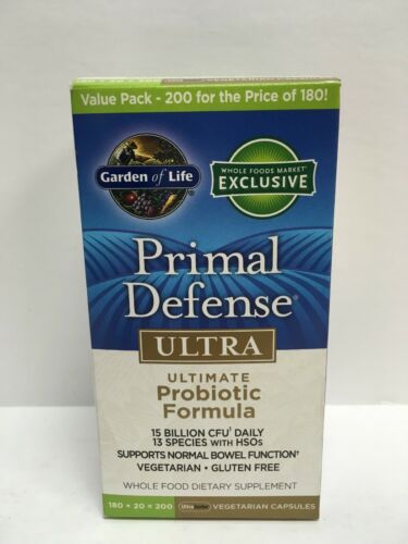 Garden Of Life Primal Defense Ultra 180+20 Capsules Ultimate Probiotic Formula