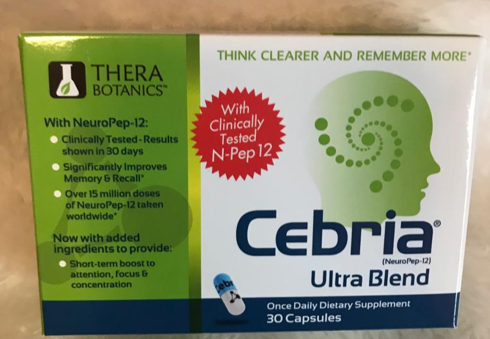 CEBRIA TheraBotanics ULTRA BLEND Natural Brain Supplement 30 Day Supply - 1 box