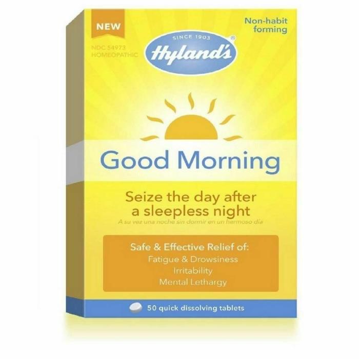 Hyland's Good Morning Quick Dissolving Tablets 50 ea New Sealed