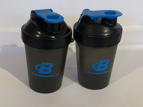 2 Body Building Black Shaker Bottle Cup LITE 20 oz BodyBuilding.com- NEW