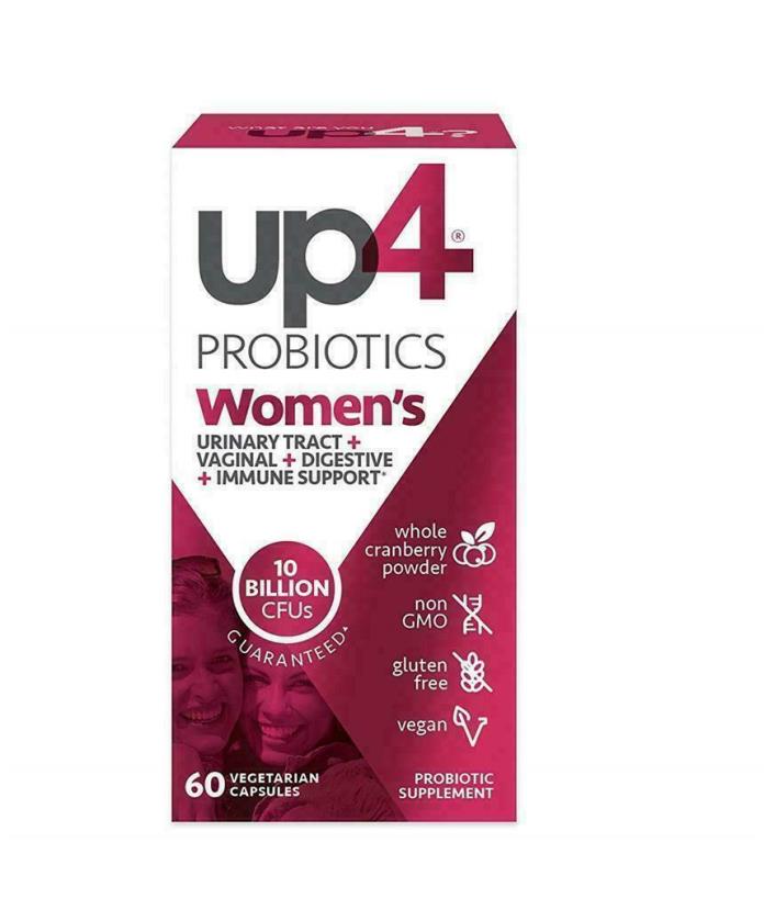 UP4 Probiotics Women’s Urinary Tract/Digestive/Immune Support 60 Caps Exp 10/19