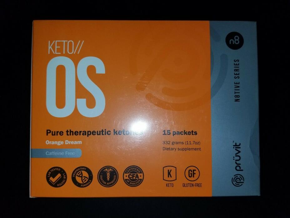 KETO OS Orange Dream by Pruvit - Box of 15 OTG Sealed Packets - CAFFEINE FREE!!
