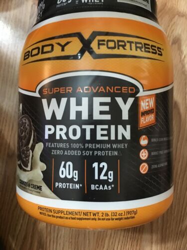 Body Fortress Cookies n Creme  Super Advanced Whey Protein Powder 01/2019