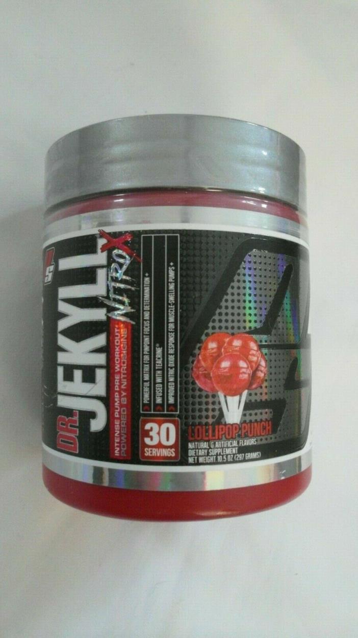 Pro Supps Dr Jekyll Nitro X Pre Workout 10.5 Oz 30 Servings Lollipop Punch #