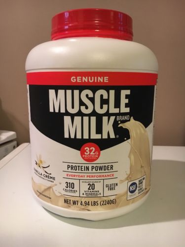 Muscle Milk Genuine Protein Powder, Vanilla Crème, 32g Protein, 4.94 Pound