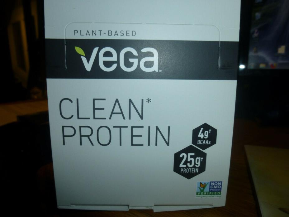 Vega Clean Protein Vanilla 1case Thats 12 Boxs -12  1.2 oz Packs in each box