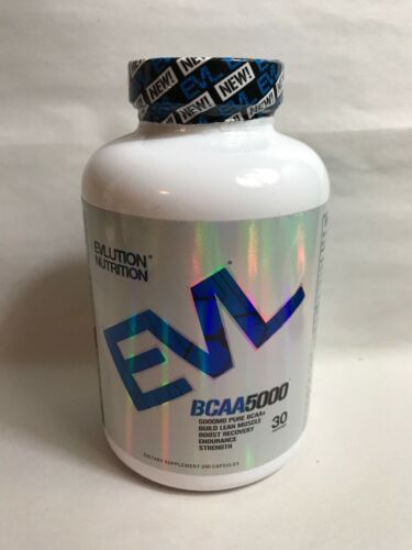 Evlution Nutrition BCAA5000, Branched Chain Amino Acids, Build Muscle, 240 caps.