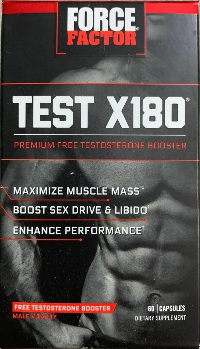 Test X180 Testosterone Booster 60 Capsules Force Factor exp 12/2018