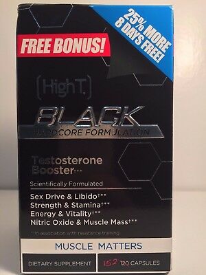 DISCOUNT High T Black Testosterone Booster Hardcore 152 Caps READ 1/19