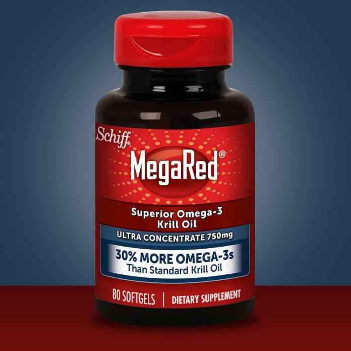 Schiff MegaRed Ultra Omega 3 Krill Oil 750 mg 80 Softgel FREE SHIPPING WORLDWIDE